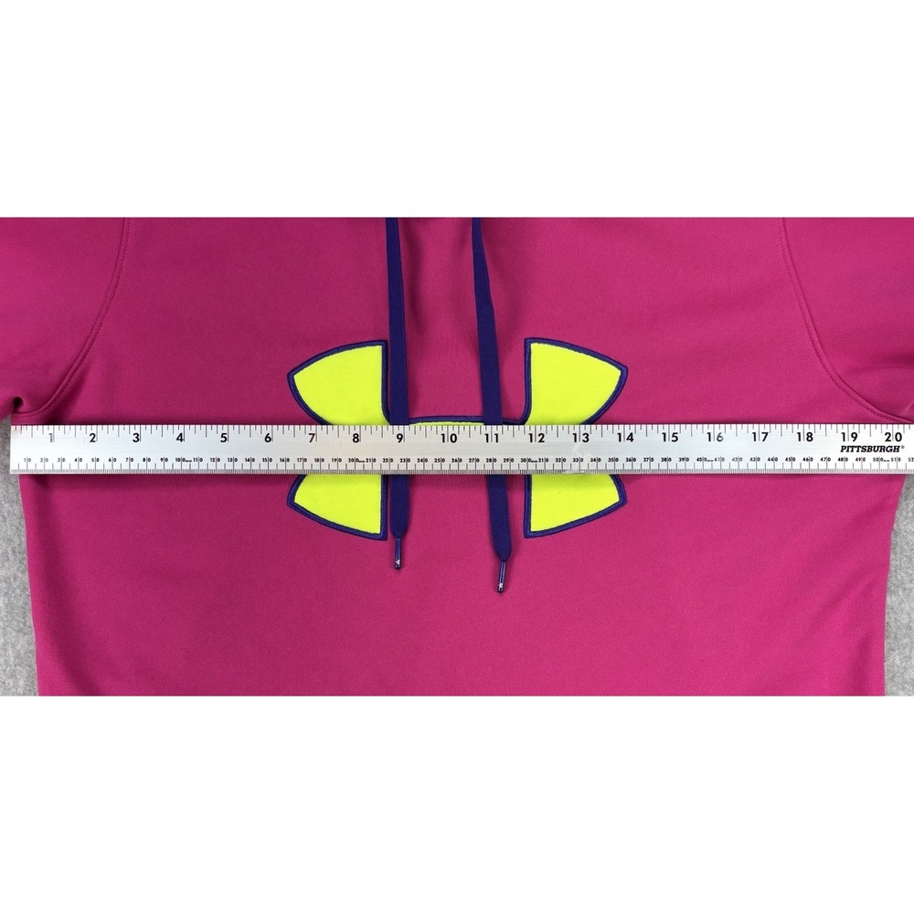 Neon Pink Bright Under Armour Storm Hood UA Semi-Fitted Hoodie Med Dopamine - Picture 9 of 10